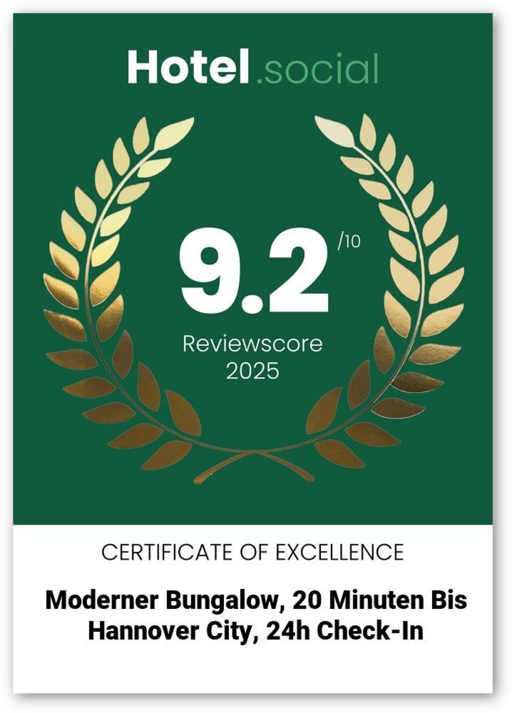 Moderner Bungalow, 20 Minuten Bis Hannover City, 24H Check-In Garbsen Dış mekan fotoğraf